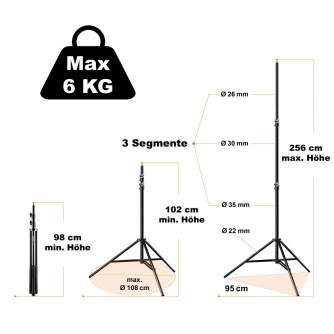 Light Stands - Walimex pro WT-806 Lightstand, 256cm - buy today in store and with delivery