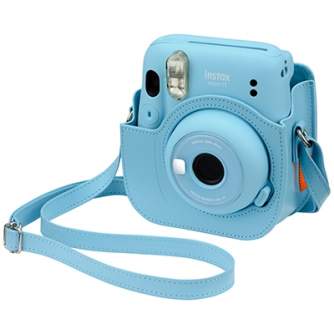 Фотоаппараты моментальной печати - Instax Mini 11 Sky Blue + Instax Mini Glossy Film (10pl) + Original Case, Instant - быстрый 