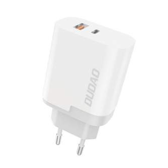 Viedtālruņiem - Dudao A6XSEU USB + USB-C Charger QC3.0 PD 22.5W (White) - ātri pasūtīt no ražotāja