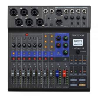 Audio Mikserpulti - Zoom LiveTrak L 8 Digital Mixer and Recorder - ātri pasūtīt no ražotāja