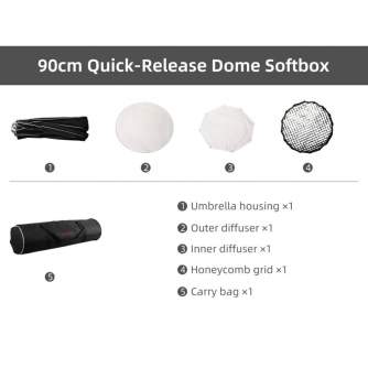 Софтбоксы - iFootage 90cm Quick Release Dome Softbox - быстрый заказ от производителя