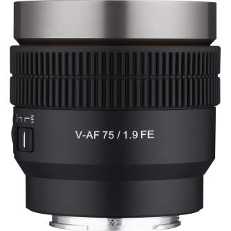 CINEMA видео объективы - Samyang V-AF 75mm T1.9 FE lens for Sony F1414806101 - купить сегодня в магазине и с доставкой
