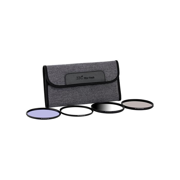 Filtru somiņa, kastīte - JJC FP-K4L pelēkā filtra maсiņš satur 4 filtrus līdz 82 mm - ātri pasūtīt no ražotāja