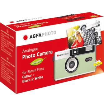 Filmu kameras - AGFAPHOTO REUSABLE CAMERA 35MM GREEN 603004 - perc šodien veikalā un ar piegādi