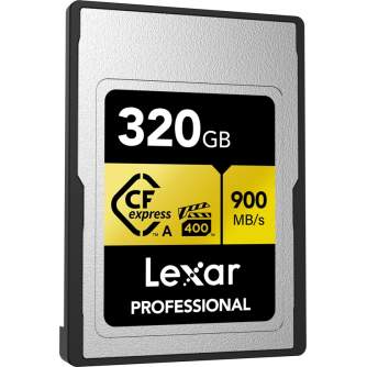Atmiņas kartes - LEXAR CFexpress Pro Gold R900/W800 (VPG400) 320GB (Type A) - perc šodien veikalā un ar piegādi