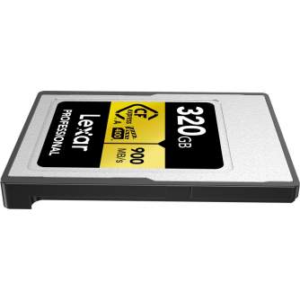 Atmiņas kartes - LEXAR CFexpress Pro Gold R900/W800 (VPG400) 320GB (Type A) - perc šodien veikalā un ar piegādi