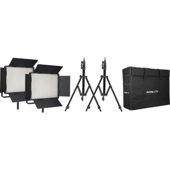 LED Gaismas paneļi - KIT NANLITE 2 LIGHT KIT 900DSA W/CARRY CASE & LIGHT STAND 118991 - ātri pasūtīt no ražotāja