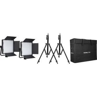 LED Gaismas paneļi - KIT NANLITE 2 LIGHT KIT 600DSA W CARRY CASE LIGHT STAND 118993 - ātri pasūtīt no ražotāja