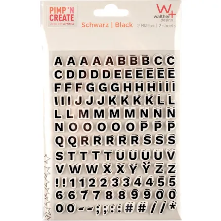 WALTHER ADHESIVE LETTERS BLACK ST6001