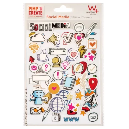 WALTHER ADHESIVE STICKER SOCIAL MEDIA ST7005