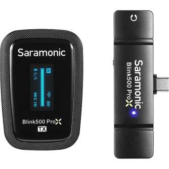 Bezvadu piespraužamie mikrofoni - SARAMONIC BLINK 500 PROX B5 2,4GHZ wireless USB-C Android & iPhone 15 - perc šodien veikalā un ar piegādi