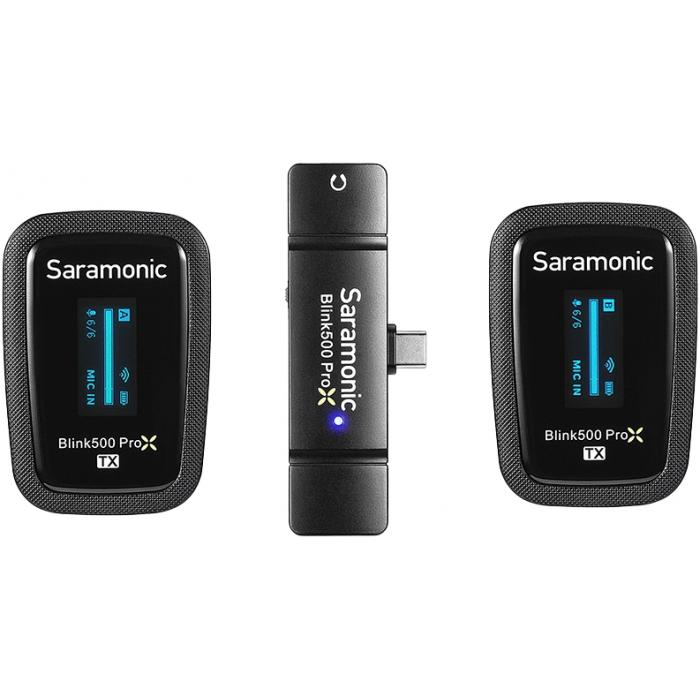 Bezvadu piespraužamie mikrofoni - SARAMONIC BLINK 500 PROX B6 (2,4GHZ wireless w/ USB-C) Android & iPhone 15 - perc šodien veikalā un ar piegādi