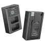 SmallRig dual battery charger kit with NP-FW50 batteries for Sony cameras, featuring an LCD screen and USB-C input for charging