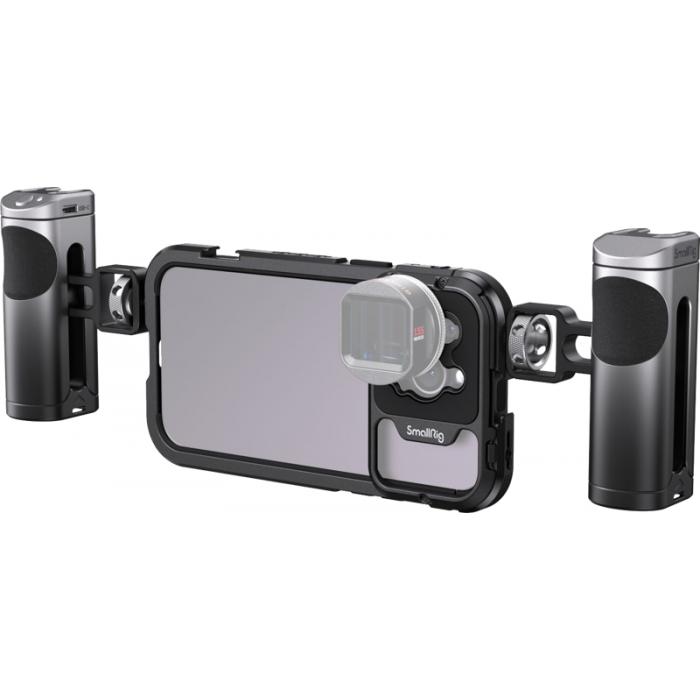 Camera Cage - SMALLRIG 4078 MOBILE VIDEO CAGE KIT (DUAL HANDHELD) FOR IPHONE 14 PRO MAX 4078 - quick order from manufacturer