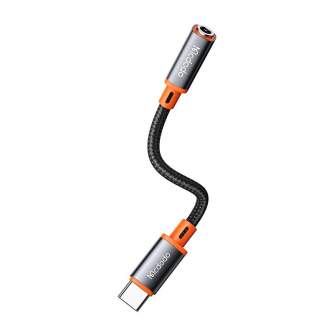 Video vadi, kabeļi - Mcdodo CA-7561 USB-C uz AUX mini ligzdu 3,5 mm audio adapteris, DAC, 0,11 m - perc šodien veikalā un ar piegādi