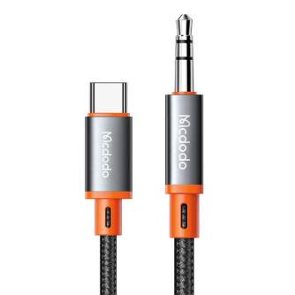 Wires, cables for video - Mcdodo CA-0820 USB-C to mini jack 3.5mm AUX cable, 1.2m (black) - buy today in store and with delivery