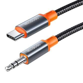 Video vadi, kabeļi - Mcdodo CA-0820 USB-C uz mini jack 3,5 mm AUX kabelis, 1,2 m (melns) - perc šodien veikalā un ar piegādi