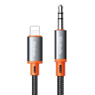 Video vadi, kabeļi - Mcdodo CA-0780 Lightning iPhone uz 3.5 mm AUX mini jack kabelis, 1,2 m (melns) - perc šodien veikalā un ar piegādi
