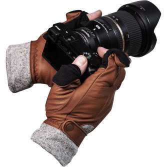 Gloves - VALLERRET URBEX PHOTOGRAPHY GLOVE BROWN L 20UBX-BR-L - buy today in store and with delivery