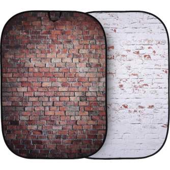 Backgrounds - Manfrotto background Urban Collapsible 1.5x2.1m classic red distressed white brick LB5706 LL LB5706 - quick order from manufacturer