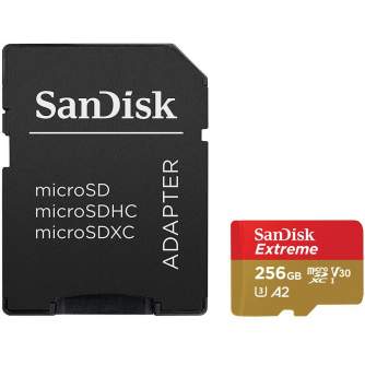 Карты памяти - Sandisk memory card microSDXC 512GB Extreme adapter SDSQXAV-512G-GN6MA - купить сегодня в магазине и с доставкой