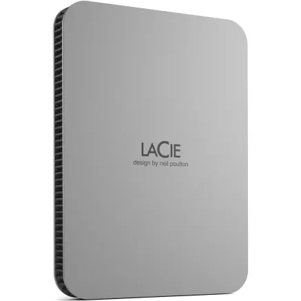 Lacie external hard drive 1TB Mobile Drive USB-C (2022), moon silver STLP1000400