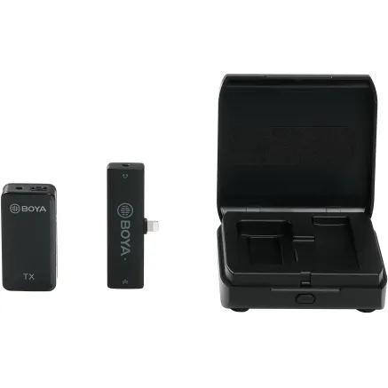 BY-XM6-K3 - 2.4GHz Dual-channel Wireless Microphone iOS/Lightning devices 1+1 w/charging box