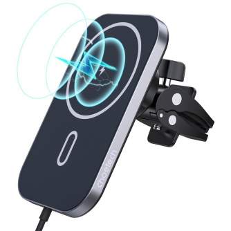 For smartphones - Choetech car phone holder charger MagSafe 15W black - quick order from manufacturer