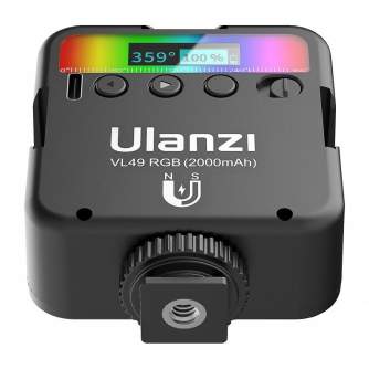 On-camera LED light - Ulanzi VL49 LED lamp RGB, WB (2500 K 9000 K) - buy today in store and with delivery