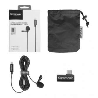 Mikrofoni - SARAMONIC LAVMICRO U3B lavalier mikrofons USB Android & iPhone 15 6metri - ātri pasūtīt no ražotāja