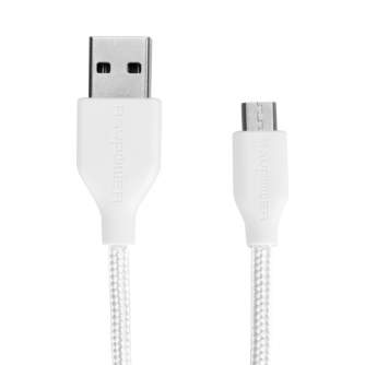 Kabeļi - RAVPower Micro USB Cable Sync and Charge 0,9m white - ātri pasūtīt no ražotāja