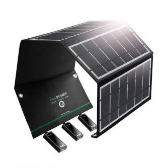 Portatīvie saules paneļi un spēkstacijas - RAVPower Solar Charger 24W - ātri pasūtīt no ražotāja