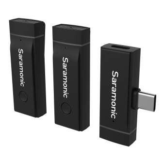 Беспроводные петличные микрофоны - Saramonic Blink Go-U2 USB-C wireless audio transmission kit Android & iPhone 15 - быстрый зак
