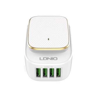 Chargers for Camera Batteries - Ldnio A4405 USB charger - 4x USB with LED USB night light - quick order from manufacturer