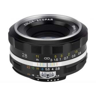 Objektīvi - Lens Voigtlander Color Skopar SL IIs 28 mm f/2,8 for Nikon F - silver - ātri pasūtīt no ražotāja
