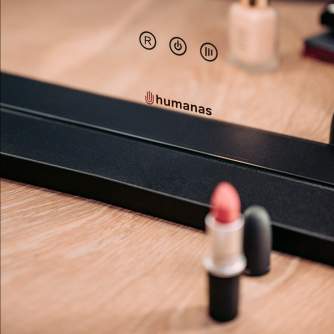 Make-up Mirror - Humanas HS-HM02 make-up mirror with LED lighting - black - quick order from manufacturer
