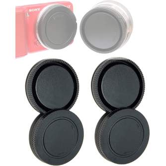 Lens Caps - Gloxy 2 pcs body + lens rear cap set for Sony E-Mount - buy today in store and with delivery