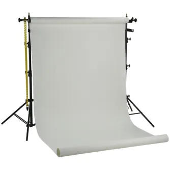 Background Set with Holder - Falcon Eyes Background System SPK-1W with 1 Roll White 1.35x11 m - buy today in Master Foto store and with delivery