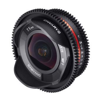 CINEMA видео объективы - Samyang 7,5mm T/3.8 UMC VDSLR Micro 4/3 Zwart - быстрый заказ от производителя