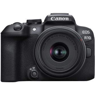 Canon EOS R10 RF-S 18-45mm F4.5-6.3 komplekts, bezspoguļa videologošanas kamera