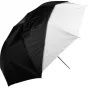 Umbrellas - Westcott 43"/109cm Optical White Satin Collapsible with Removable Black Cover - quick order from manufacturer
