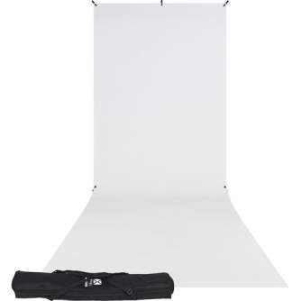 Background Set with Holder - Westcott X-Drop Wrinkle-Resistant Backdrop Kit - High-Key White Sweep (5 x 12) - quick order from manufacturer