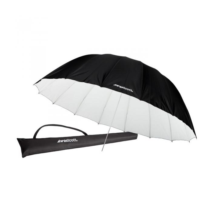 Foto lietussargi - Westcott 7/220cm White / Black Parabolic - ātri pasūtīt no ražotāja