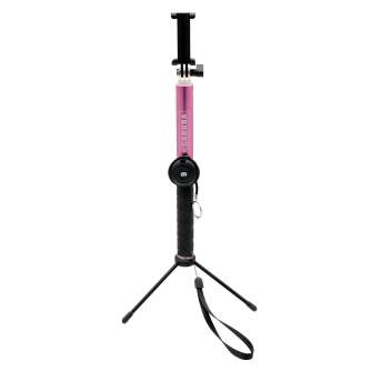 New products - Caruba Selfie Stick Large Bluetooth - Roze - quick order from manufacturer