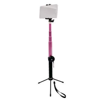 Sortimenta jaunumi - Caruba Selfie Stick Large Bluetooth - Pink - ātri pasūtīt no ražotāja