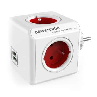 AC адаптеры, кабель питания - Allocacoc PowerCube Original USB Red (FR) - быстрый заказ от производителя