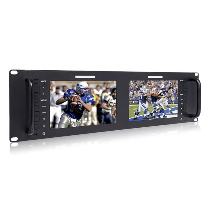 LCD monitori filmēšanai - Feelworld D71 Dual Rack Monitor SDI - ātri pasūtīt no ražotāja