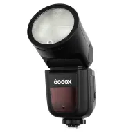Godox Speedlite V1 Canon Flash with AK-R1 Accessories Kit - Compact on-camera flash featuring a round head, magnetic modifiers, and a wireless X system for studio and video lighting.Godox Speedlite V1 Canon Flash with AK-R1 Accessories Kit - Compact on-camera flash featuring a round head, magnetic modifiers, and a wireless X system for studio and video lighting.