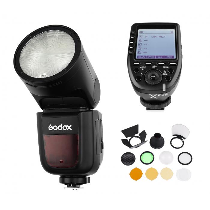 Flashes On Camera Lights - Godox Speedlite V1 Nikon X-Pro Trigger Accessories Kit - quick order from manufacturer