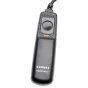 Caruba black remote control for Sony Type-1 (RM-L1AM) with 1 m cable, circular shutter button and red indicator, ideal for tripod photography.
